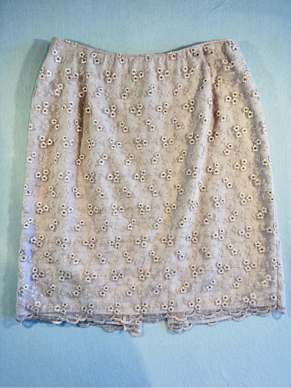 Vintage 90s Saks Fifth Avenue Folio Embroidered Floral Skirt